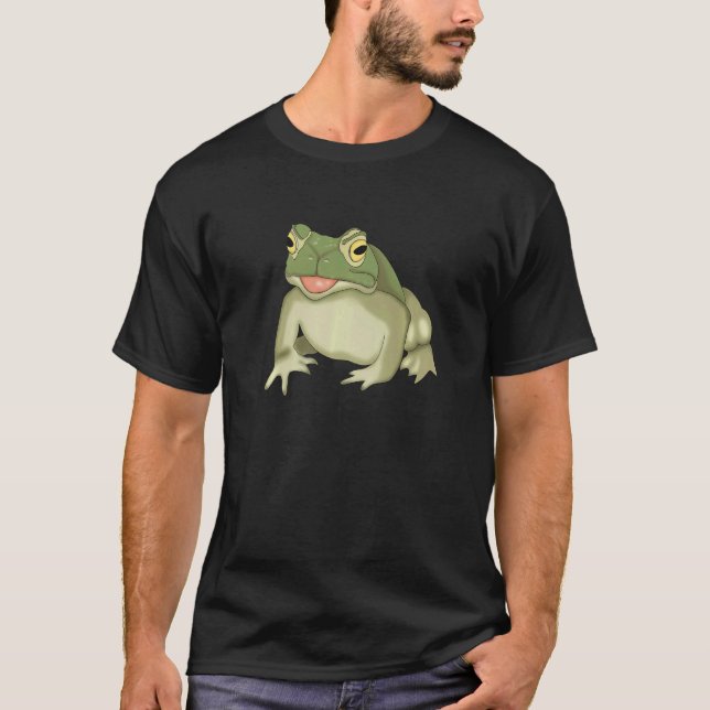 Camiseta Cute Frog Sitting Amphibian for Kids Green Frog (Anverso)