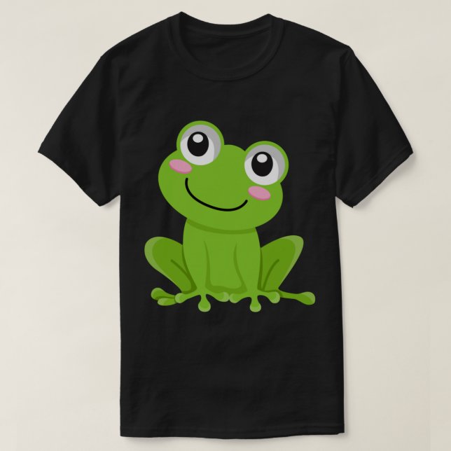 Camiseta Cute Frog Wallpaper Long  (Diseño del anverso)