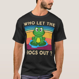 Camiseta Cute Frog Who Let The Frogs Out Kids Boy Toddler H