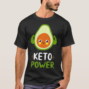 Camiseta Cute fuerte sonriente feliz aguacate keto dieta Pr