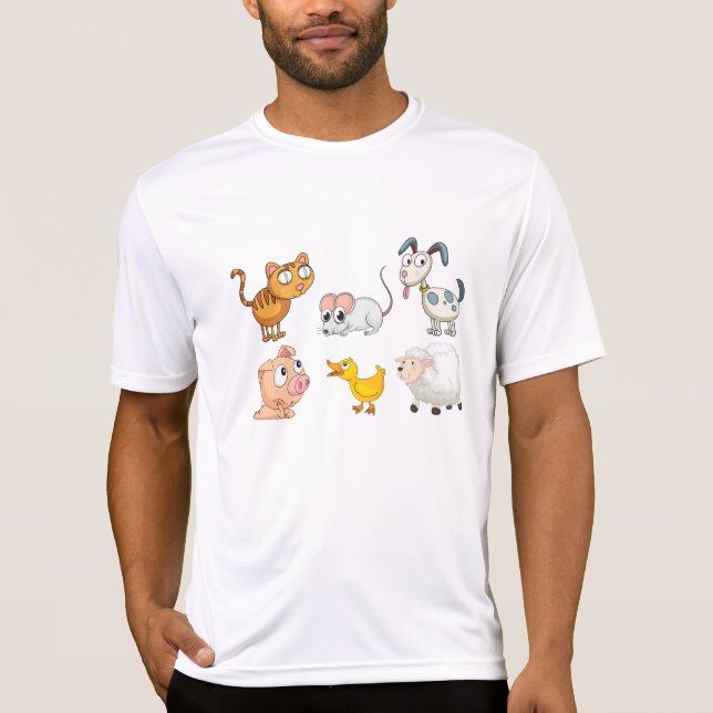 Camiseta Cute Fun Farm Animals (Anverso)
