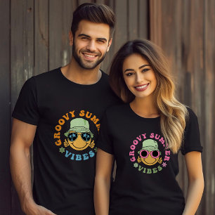 Camiseta Cute Fun Groovy Vibes de Verano