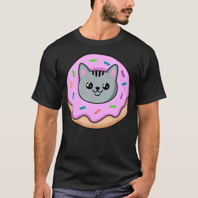 Camiseta Cute Funny Donut Cat (Anverso)