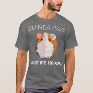 Camiseta Cute & Funny Guinea Pigs Make Me Happy  Cavy Lover