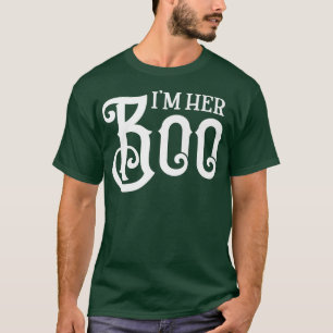 Camiseta Cute Funny Halloween His Boo Her Ghoul Matching Bo