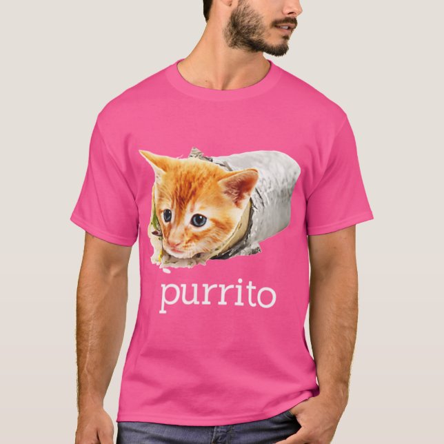 Camiseta Cute Funny Kitty Cat Purrito Burrito Pun gift (Anverso)