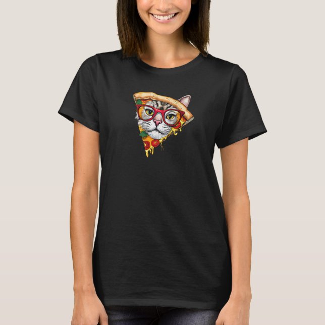 Camiseta Cute Funny Pizza Cat Premium (Anverso)