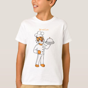 Camiseta Cute funny tiger chef cartoon illustration