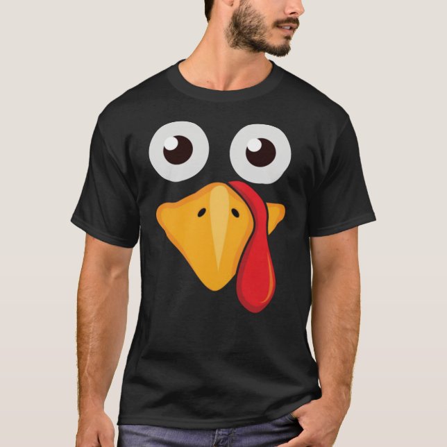 Camiseta Cute Funny Turkey Face Thanksgiving Gift Essential (Anverso)