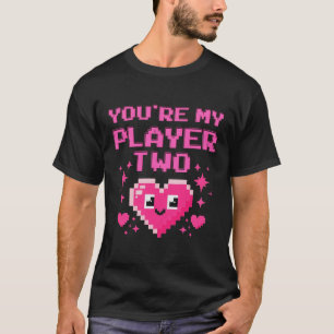 Camiseta Cute Gamer Love Tee para Parejas y BFFs