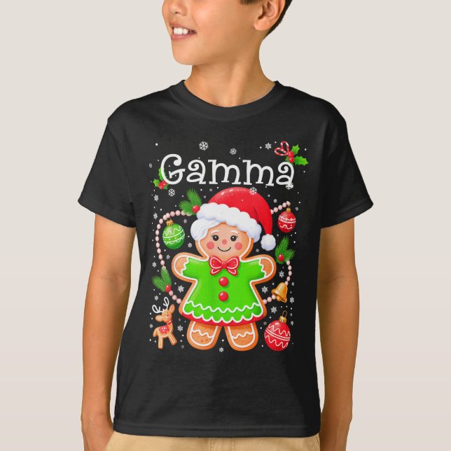 Camiseta Cute Gamma Gingerbread Family Matching Christmas C (Anverso)
