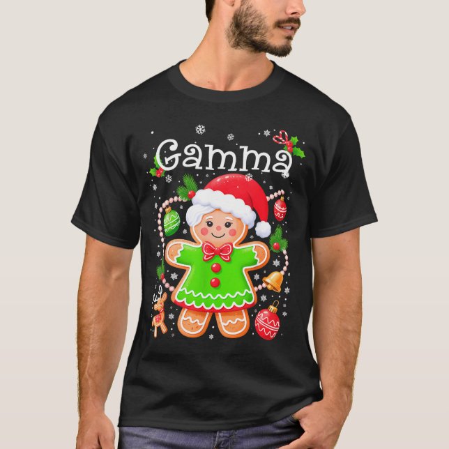 Camiseta Cute Gamma Gingerbread Family Matching Christmas C (Anverso)