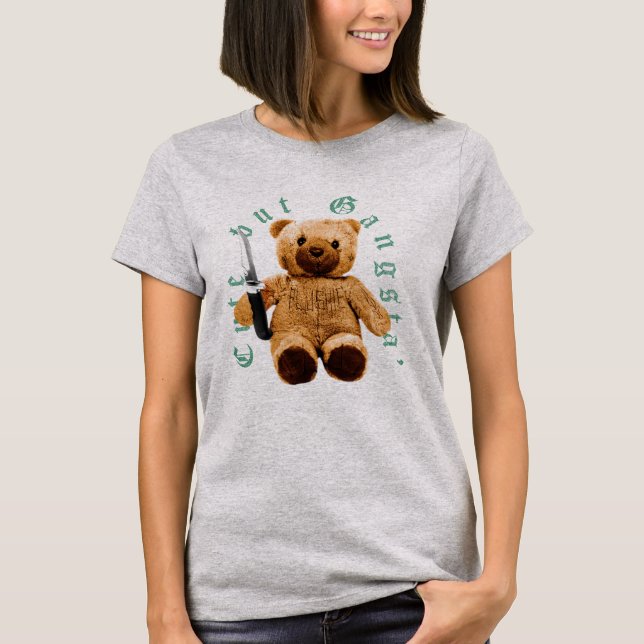 Camiseta Cute Gangster Teddy Bear (Anverso)