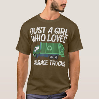 Camiseta Cute Garbage Truck Design For Girls Kids Trash Tru