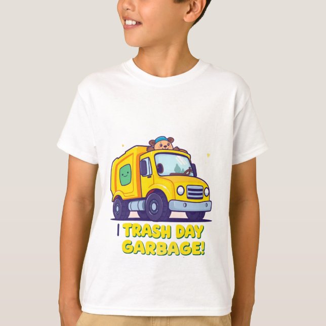 Camiseta Cute Garbage Truck Trash Truck  (Anverso)