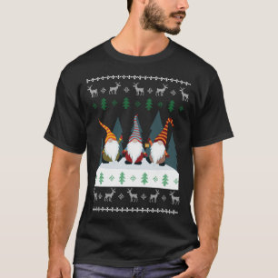 Camiseta Cute Garden Gnomes Xmas Elf Feo Navidades