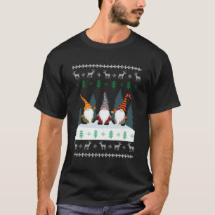 Camiseta Cute Garden Gnomes Xmas Elf Feo Navidades Long Sl