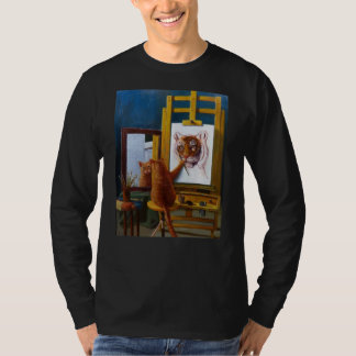 Camiseta Cute gato artístico - Cute pintura de gato L