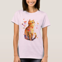 Cute gato de tabla con corazón