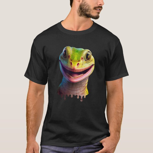 Camiseta Cute Gecko  Wildlife Lizard  1 (Anverso)