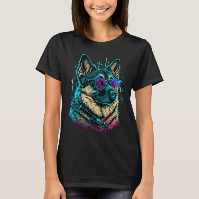 Camiseta Cute German Shepherd Mom Dog German Shepherd Dad (Anverso)