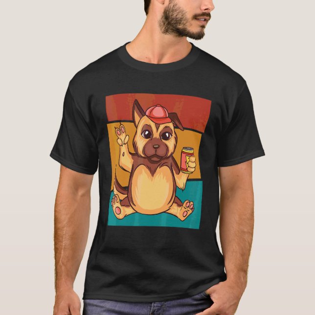 Camiseta Cute German Shepherd Puppy (Anverso)