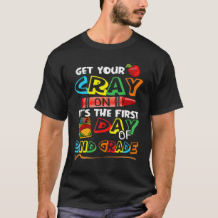 Camiseta Cute Get Your Crayon It's First Day Of 2Gra