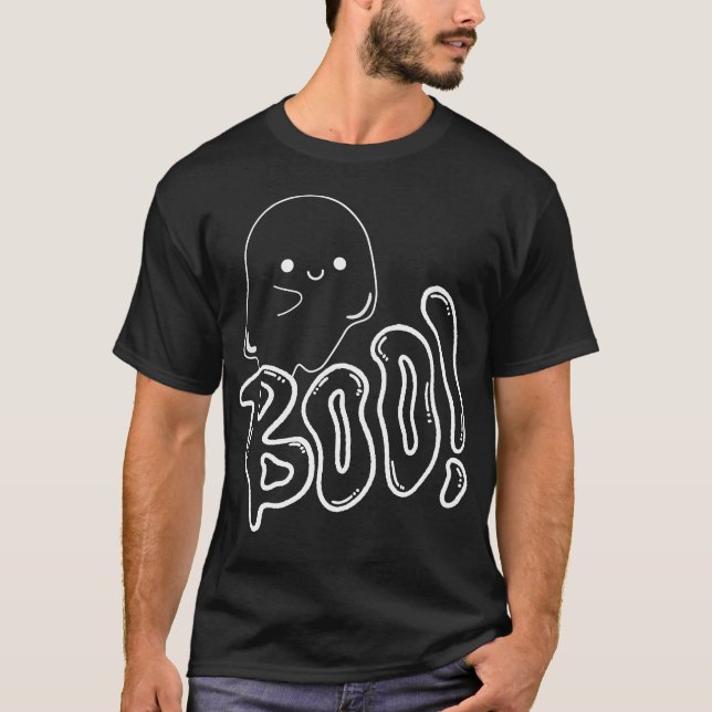 Camiseta Cute Ghost BOO! Diversión de Halloween (Anverso)