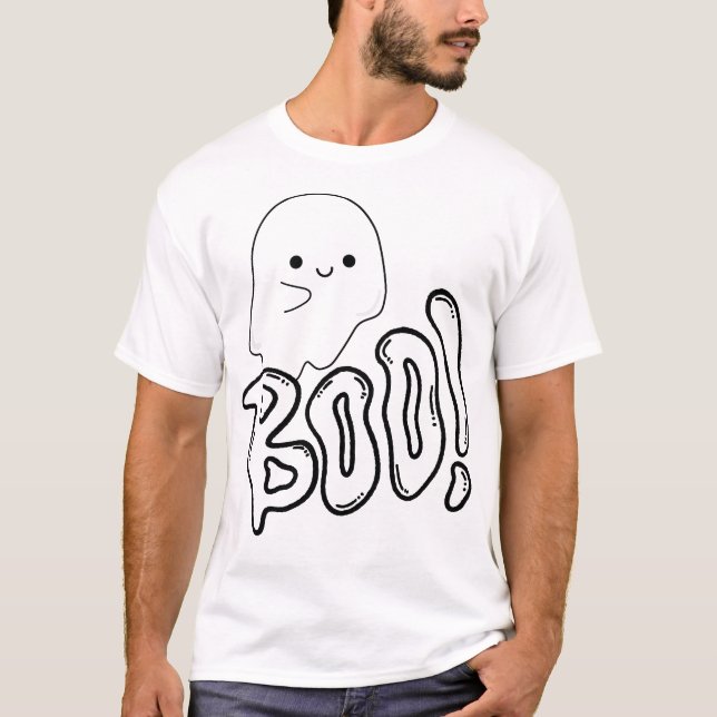 Camiseta Cute Ghost BOO! Halloween Fun (Anverso)