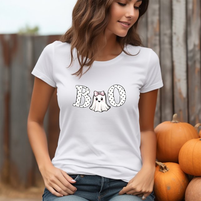 Camiseta Cute Ghost Boo Halloween Shirt (Halloween Ghost  Boo Shirt)