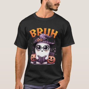 Camiseta Cute Ghost bruh Boo leyendo libro Funny Family Hal