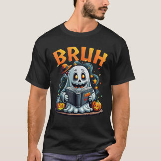 Camiseta Cute Ghost bruh Boo leyendo libro Funny Family Hal