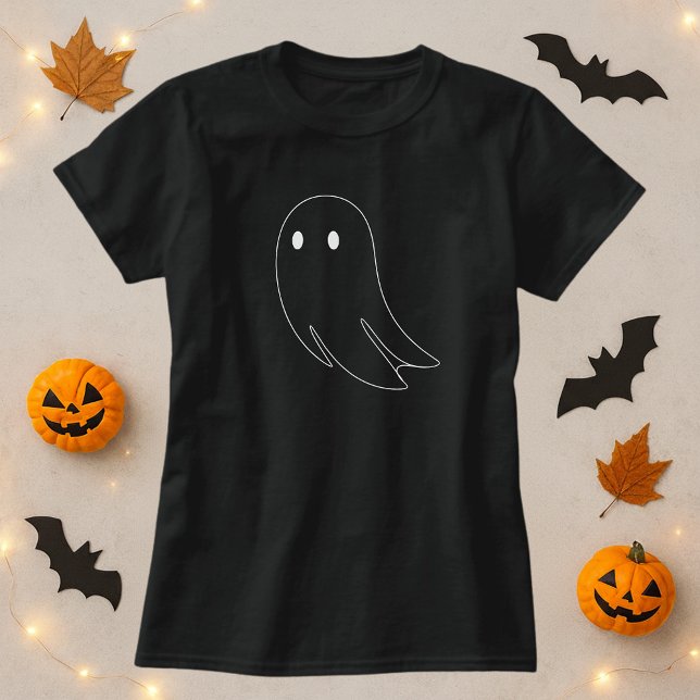 Camiseta Cute Ghost Contorno Regalo Halloween (Subido por el creador)