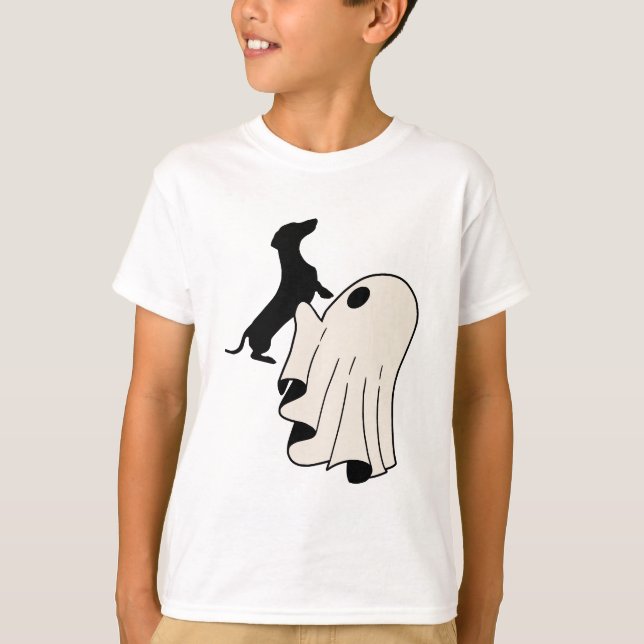 Camiseta Cute Ghost Dachshund Lover (Anverso)
