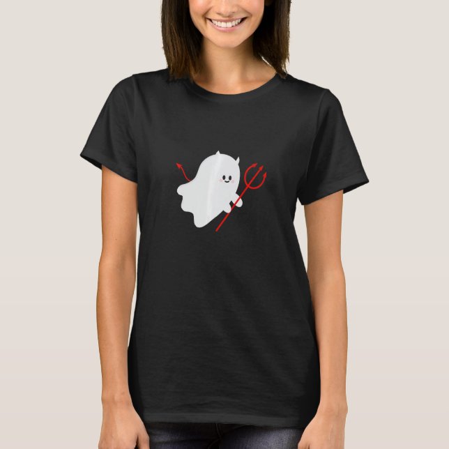 Camiseta Cute Ghost Devil Halloween Costume (Anverso)