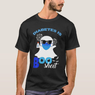 Camiseta Cute Ghost Diabetes Es Una Hoja De Boo Halloween 2