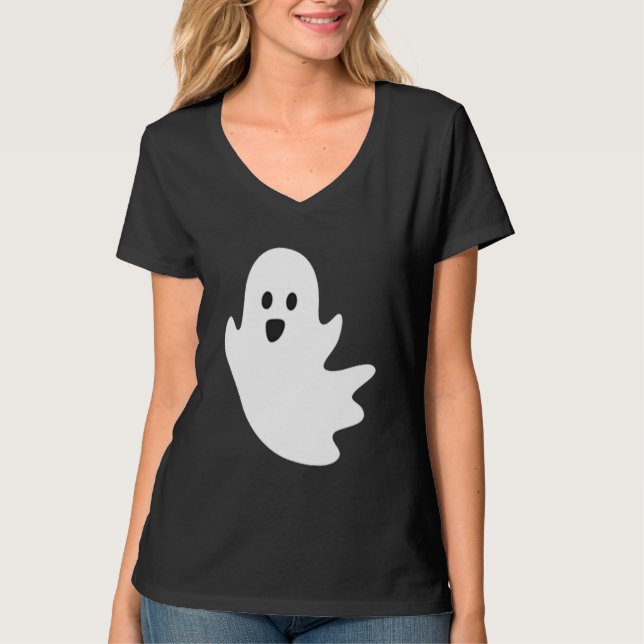 Camiseta Cute Ghost Halloween Pocket Boo (Anverso)