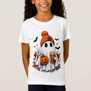 Camiseta Cute Ghost Halloween T-Shirt – Pumpkin Spice Spook