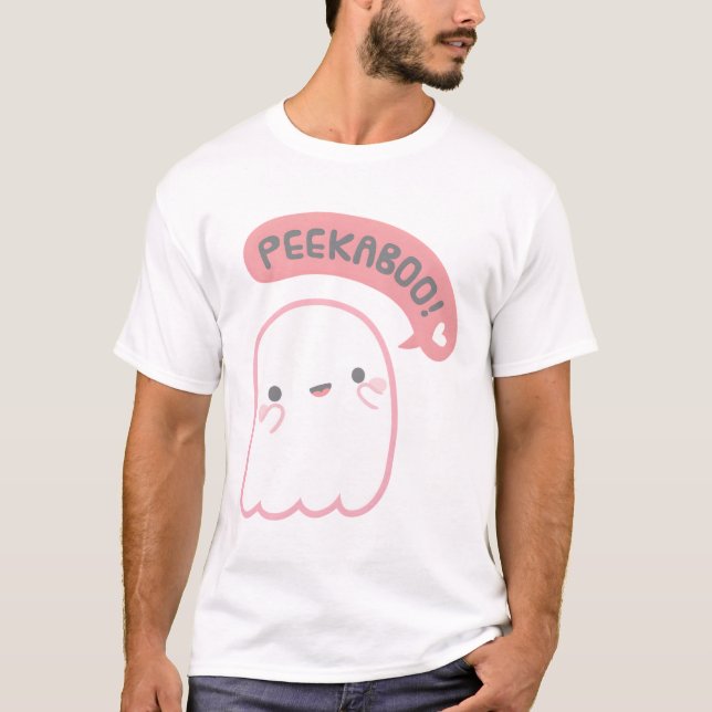 Camiseta Cute Ghost juega a Peekaboo (Anverso)