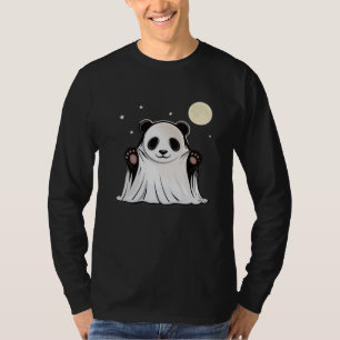 Camiseta Cute Ghost Panda Bajo la Luna 
