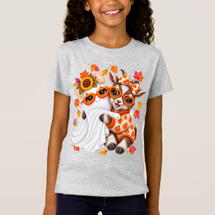 Camiseta Cute Ghost Pygmy Cabra Halloween Otoño