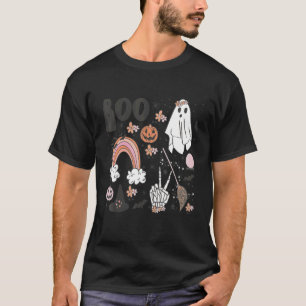 Camiseta Cute Ghost Spooky Babe Autumn Halloween Pumpkin Fa