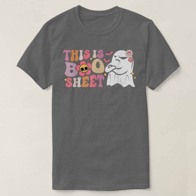 Camiseta Cute Ghost Spooky Halloween This Is Boo Sheet Retr (Diseño del anverso)