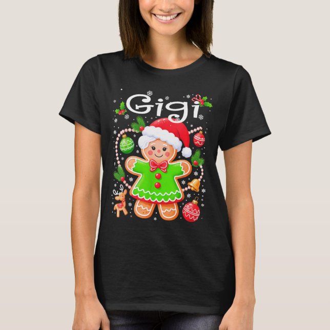 Camiseta Cute Gigi Gingerbread Family Matching Christmas Co (Anverso)