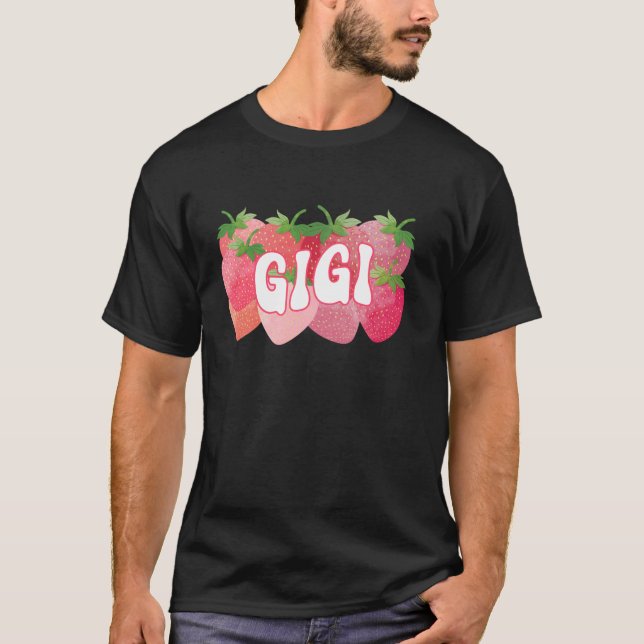 Camiseta Cute Gigi Strawberry Lover Mamá Feliz Madres (Anverso)