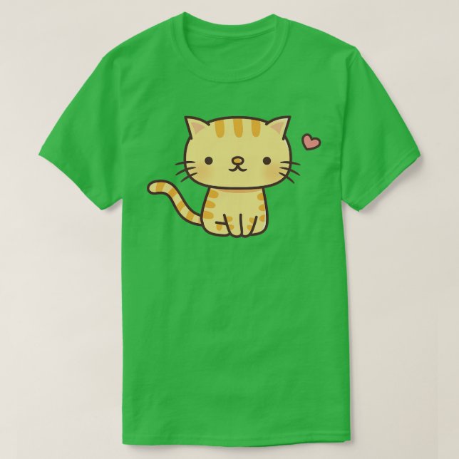 Camiseta Cute Ginger Tabby Cat Doodle (Diseño del anverso)
