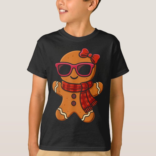 Camiseta Cute Gingerbread Christmas For Women Girls Xmas  (Anverso)