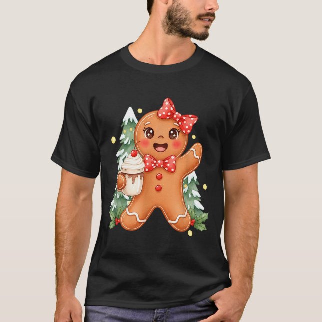 Camiseta Cute Gingerbread Christmas Snow Xmas For Men Women (Anverso)