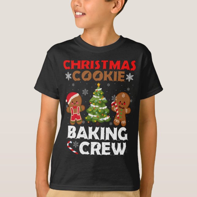 Camiseta Cute Gingerbread Navidades Cookie Baking Crew (Anverso)