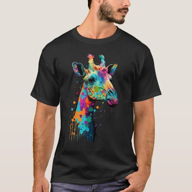 Camiseta Cute Giraffe  Animal on Giraffe 3 (Anverso)